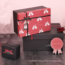 China Custom Paper Cosmetic Gift Box with Ribbon